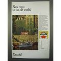 1966 Canada Tourism Ad - New Route to the Old World