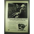 1974 3M Scotch Brand Recording Tape Ad - If Bac...