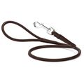 Dog Pet Round Leather Leash W3/8" - L72", Dark ...