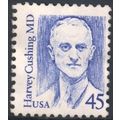 USA 1985 - SG2129 - 45c blue - Dr. Harvey Cushi...