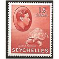 Seychelles 1942 SG139ab 15c Brown-Carmine Ord P...