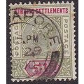 Straits Settlements 1892 Queen Victoria 50c oli...