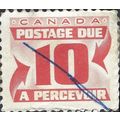 CANADA, Postage Due, red & white 1969, 10c