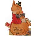 VINTAGE ' VALENTINE CARD ' PIG with arm motion ...
