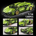 1280 PCS Building Blocks Car MOC City Speed Car...
