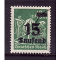 GERMANY 1923 15T on 40M GREEN REAPERS SG 276 FI...