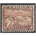 Malta 1901 SG31 1/4d Brown Watermark Crown CA M...
