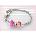 Silver Tone Bracelet Love Heart Lobster Clasp E...