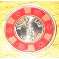 Jockey Club $5. Casino Chip - 1983 - Bud Jones ...