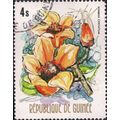 GUINEA, FLOWERS, Bombax costatum, white 1974, 4s