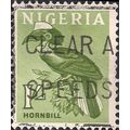 NIGERIA, BIRDS, Hornbill, green 1961, 1/-