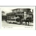 LONDON LCC Horse Tram Postcard (Pamlin M575)