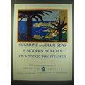 1930 Orient Line Cruises Ad - Sunshine and Blue...