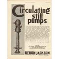 BYRON JACKSON COMPANY 1930 Circulating still pu...