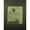 1948 Maxim Snow Plows Ad - Why Shovel?
