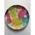 MELAMINE TROPICAL PINEAPPLE PLATE (20CM)
