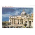 Roma Piazza S Pietro Italy Postcard unused VGC