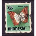 RHODESIA 1974 20c BUTTERFLY SG 503 FINE USED#3