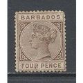 Barbados.SG98 4d Pale Brown.Fine Used.Jan15f