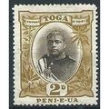 Tonga 1897 SG40 2d Sepia & Bistre Mounted Mint ...