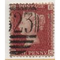 Sg43 1d red plate 201 FINE USED " E C " (REDS)
