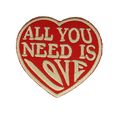 Iron On Badge Patch Sew Embroidered Heart 7cm x...