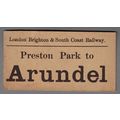 LONDON BRIGHTON & SOUTH COAST RLY LUGGAGE LABEL...