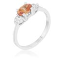 Miranna 1.2ct Champagne CZ Rhodium Classic Oval...