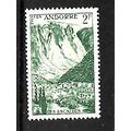 ANDORRA FRENCH 1955 LES ESCALDES 2F GREEN SG F1...
