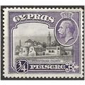 Cyprus 1934 SG135 3/4pi Black & Violet Mounted ...