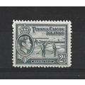 Turks&Caicos.SG198 2d Raking Salt (Grey).Mounte...