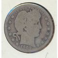 1909-P Barber 90% Silver U.S. Quarter, Circulat...