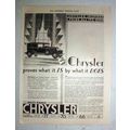 1930 Chrysler 77 Town Sedan Car Ad - Proves Wha...