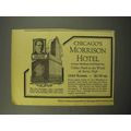 1930 Morrison Hotel Ad - Chicago
