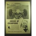1964 Esso Extra Motor Oil Ad - Choice of champions