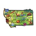 Montana The Treasure State Artwood Jumbo Fridge...