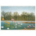 Henri Rousseau The Flamingos Painting Postcard