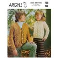 Argyll 708 Aran Children's cardigans Vintage Kn...