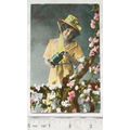 1909 postcard Hearty Birthday Greetings - Lady ...