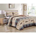 River Fly Fishing Themed Rustic Cabin Lodge Qui...