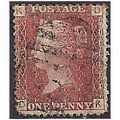 1858 SG43 1d Red Plate 146 Good Used Check Lett...