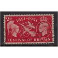 GB 1951 KGV1 2 1/2d Scarlet Festival Britain SG...