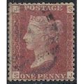 1858 SG43 1d Red Plate 199 Fine Used Check Lett...