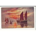 FISHING SMACKS Tuck Oilette Postcard (8893)