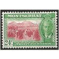 Montserrat 1951 SG131 24c Carmine & Yellow-Gree...