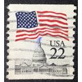 US Stamp #2115 used: 1985 22c Flag over Capitol...