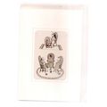 unused blank greeting card showing sheep knitti...