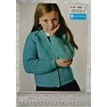 Vintage: Bairnswear No. 1839 girl's cardigan, DK