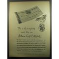1951 B. Altman & Co. Gift Certificate Ad - This...