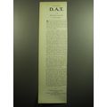 1957 Chivas Regal Scotch Ad - D.A.T. or, Drinking a Toast had a grim origin